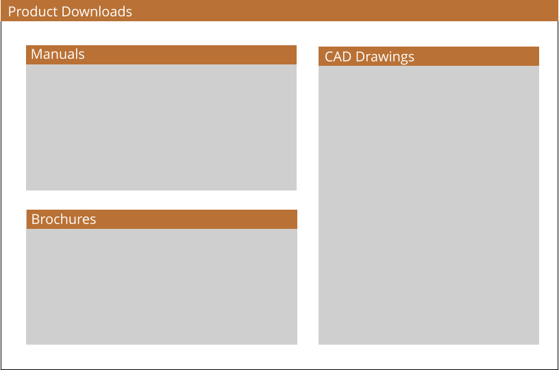 Product Downloads Manuals CAD Drawings Brochures